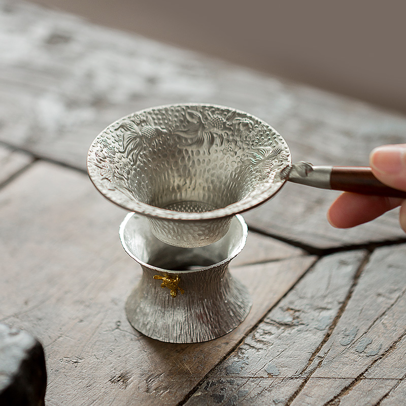 Pure Tin Tea Leak Copper-Made Filter Tea Filter Tea Strainer Tea Filter Tea Filter Tea filter Home Gongfu Tea accessories Tea Road