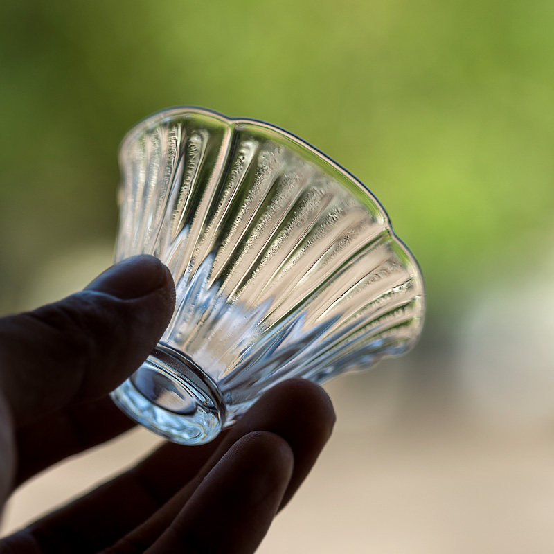 Japanese-style household glass thickened heat-resistant cup tea cup transparent master cup water cup tea cup tea cup set