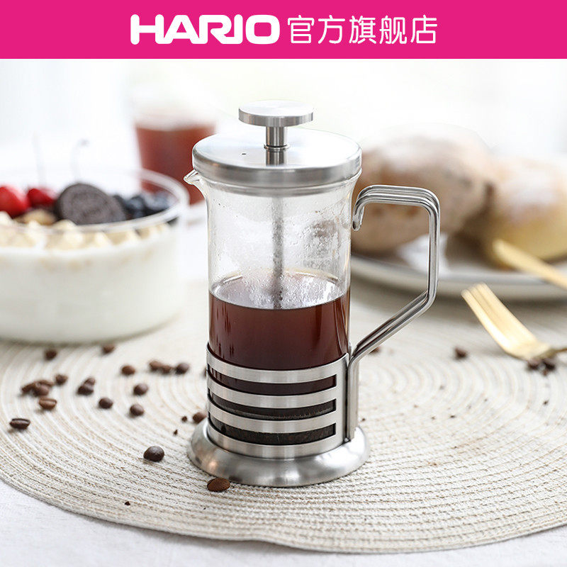 (Flagship Store) HARIO HEAT RESISTANT GLASS METHOD FILTER PRESS POT STAINLESS STEEL STRAINER METHOD PRESS COFFEE MAKER Flushing Tea Maker THJ