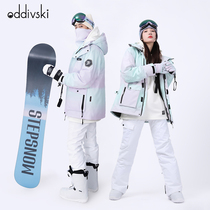 oddivski ski clothing for men and women ski clothing and pants set professional waterproof quilted single and double board ski equipment