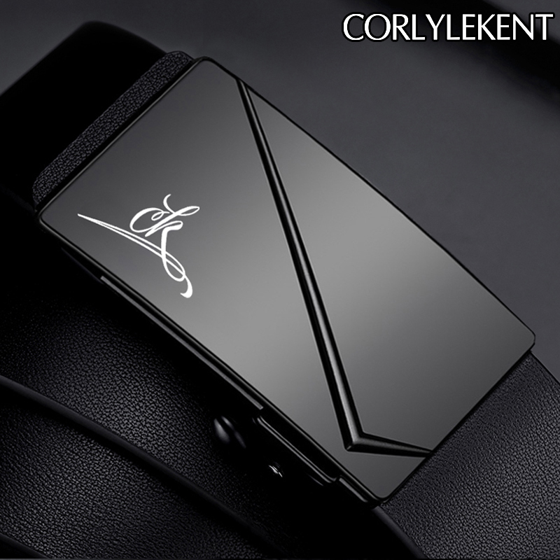 Leather Strap Man Genuine Bull Leather New Real Cow Leather Male leather Men's belt Young toothless Automatic buckle Inner buckle type CO-101