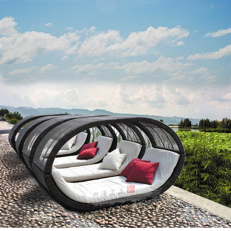 Fuji Balcony Leisure Lying Bed Resort Villa Outdoor Garden Lazy Sofa Bed Beach Lounge