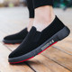 Old Beijing cloth shoes men's black scarf work shoes non-slip breathable driver driving shoes slip on lazy shoes