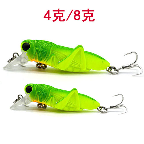 Lujah Bait 4 gr 9 gr Insect Grasses Crickets Loci Grasshoppers Fake Bait Fresh Water Green Grass Carp Silver Carp Bait Imitation bait