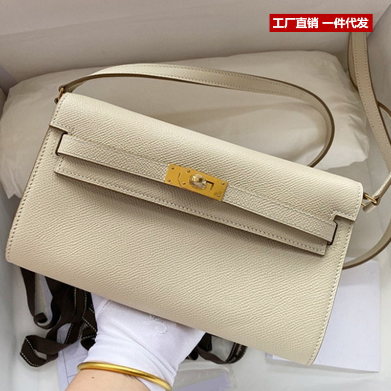 Women's Genuine Leather Bag, Stylish Student Clutch Card Holder, Multifunctional Two-In-One, High-End Kelly Wallet