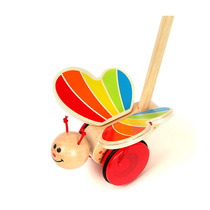 Hape butterfly push music single pole hand push toy childrens toddler June 1 gift promotion
