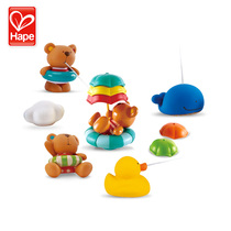 Hape Teddy friend floating umbrella Heap heap Le Baby bath Childrens water play bathroom water play toy