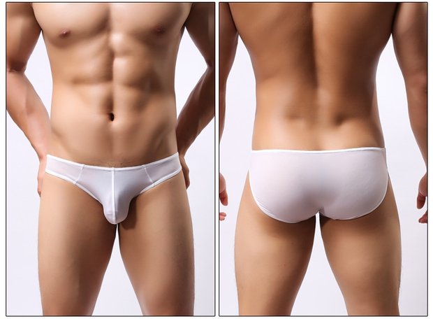 Full 4 nam siêu mỏng eo thấp tam giác Không dấu vết vải lụa băng U thiết kế lồi lụa tam giác gợi cảm quần lót nữ cao cấp