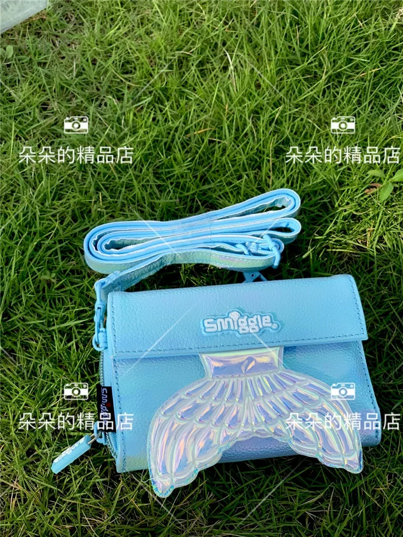 Австралийская Smiggle Девочка Русалочка Мерменмент Многофункциональные карточные сумки Розовый Крыло Крыло Уолтер Ходьба Мультимедийные
