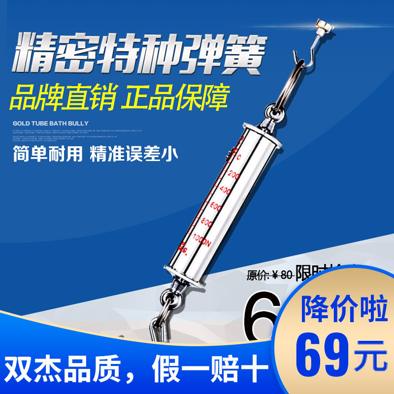 Bij Spring Dynamometer Stainless Steel Tension Gauge Tension Rod Tubular Dynamometer Newton Rally LLTZ