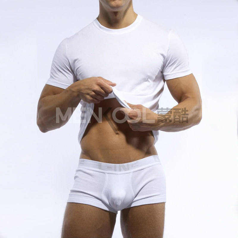 Summer dress new men sashimi white small round collar short sleeve T-shirt male t shirt pure cotton pure color hit bottom casual damp underwear