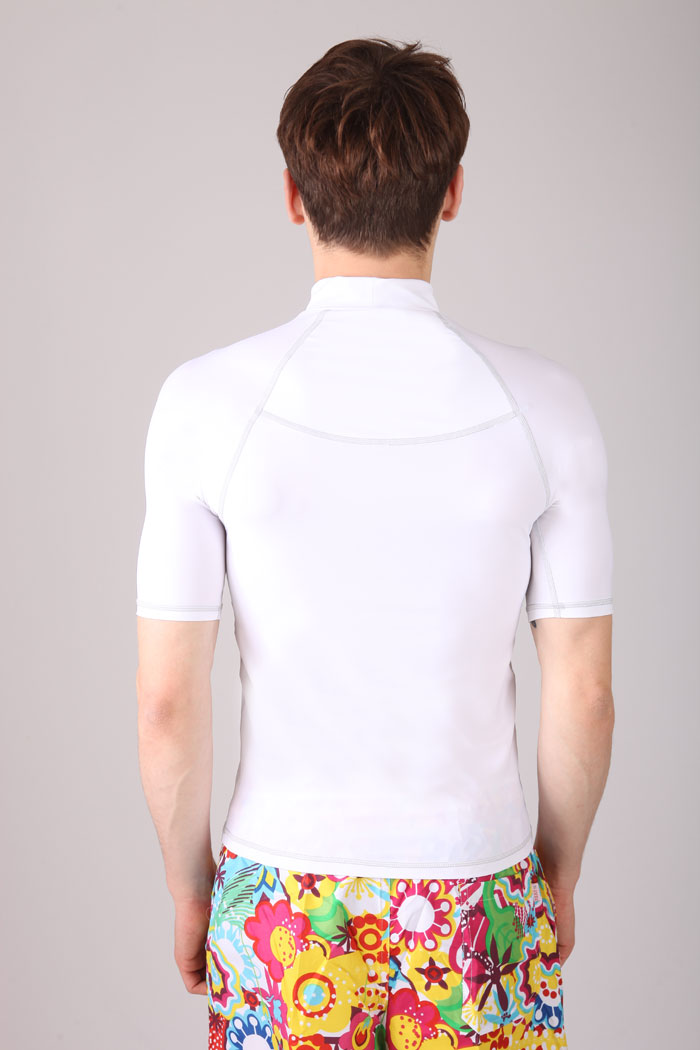 Áo tắm nam tay lùn ngắn tay chia nhỏ hàng đầu Surf UV Áo thun chống nắng Áo tắm nam Áo tắm nhanh khô - Nam bơi đầm quần bơi nam yingfa