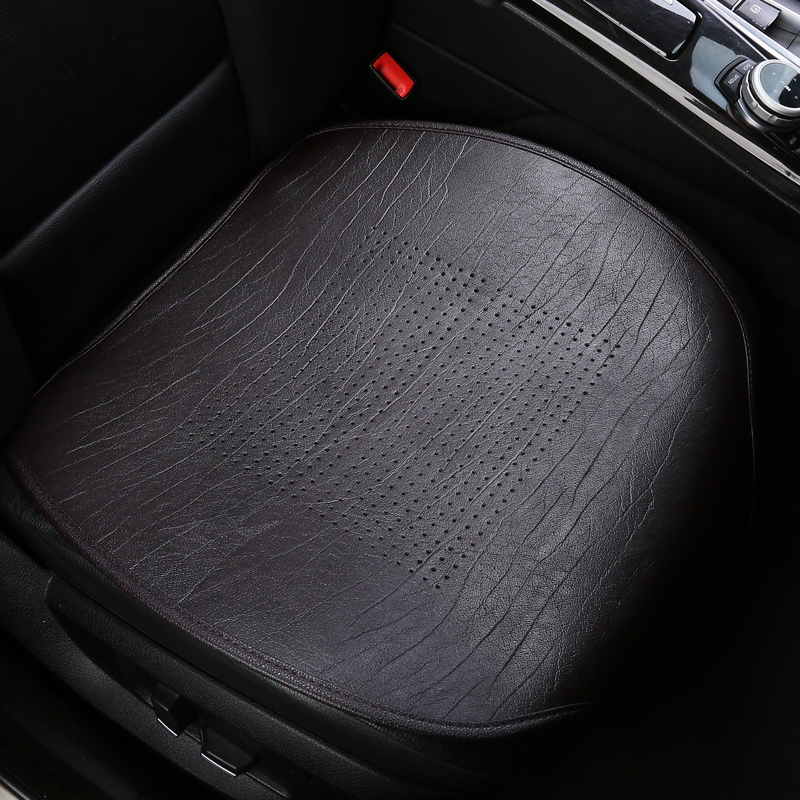 New cowhide car cushion summer three-piece set breathable cool cushion four seasons universal backrest-free single-piece cushion square cushion