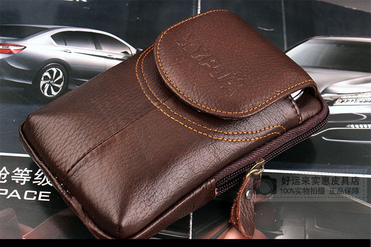 Túi da thắt lưng nam 5 inch 5,5 inch 6 inch da điện thoại di động túi đeo thắt lưng ví ví túi công sở nữ