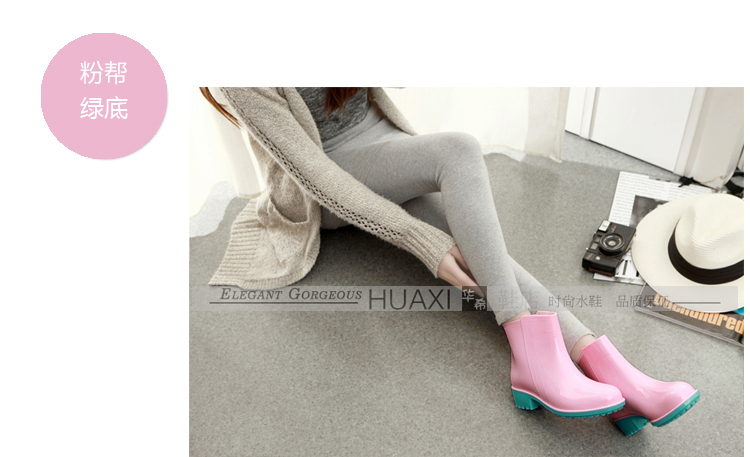 Giày đi mưa nữ Hàn Quốc dễ thương ống ngắn thời trang dành cho người lớn Giày nước chống trượt cho sinh viên mua ủng đi mưa ở hà nội