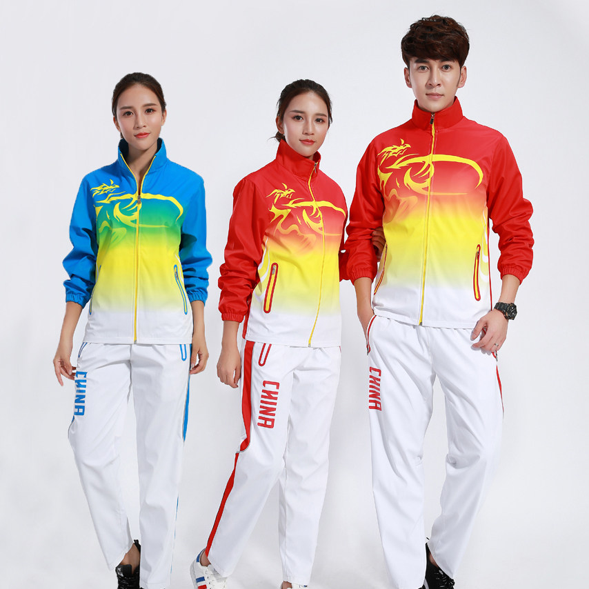 Spring Autumn Long Sleeve Gas Volleyball Jacket Jacket for men and women Sports suit Custom long sleeve long pants jersey Volleyball Match Suit