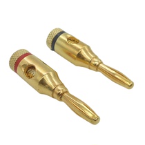 Gold Plated 4mm Banana Plugs Banyana Joint Sound Horn Audio Plug Speaker Wire Head Post Terminal