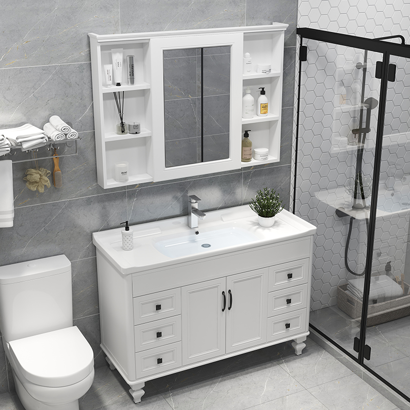 Washbasin cabinet combination bathroom set Bathroom cabinet Powder room Floor-to-ceiling sink Modern simple washbasin basin basin