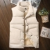 Áo vest nam mùa thu và mùa đông nam dày cổ áo xuống áo cotton phiên bản Hàn Quốc của áo vest đôi thủy triều vest khoác nam Áo vest cotton