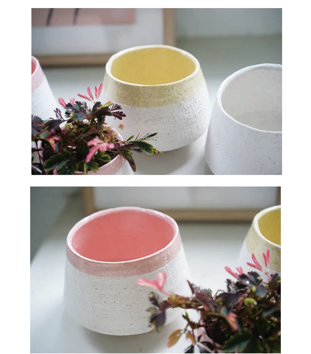 [Vườn thực vật Zhongxia MÙA H]] chậu hoa gốm thủ công bình hoa gió Bắc Âu - Vase / Bồn hoa & Kệ bình thủy tinh cắm hoa