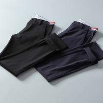 Anti-wrinkle four-sided bullets with a feeling of hanging thin mens factory cut tail single smooth slim feet casual pants tide