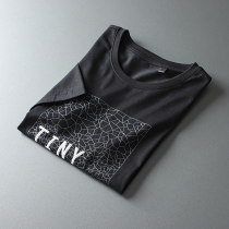 Interpretation of cost-effective old guest B into foreign trade cut spring and summer new mens printed breathable short-sleeved half-sleeve T-shirt