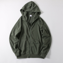 Island nation whole list excellent quality autumn and winter new mens pure color casual base zippered with cap jacket sweatshirt