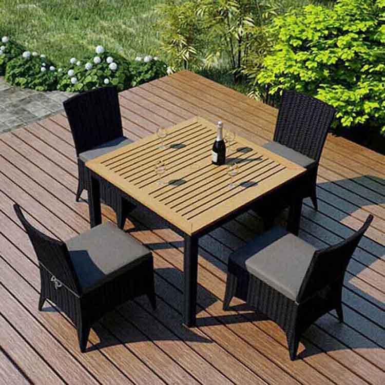 Bàn ghế ngoài trời kết hợp ghế mây ban công ghế mây ngoài trời ghế giải trí ngoài trời cafe sân vườn đồ gỗ rắn bàn ghế ngoài trời nhập khẩu