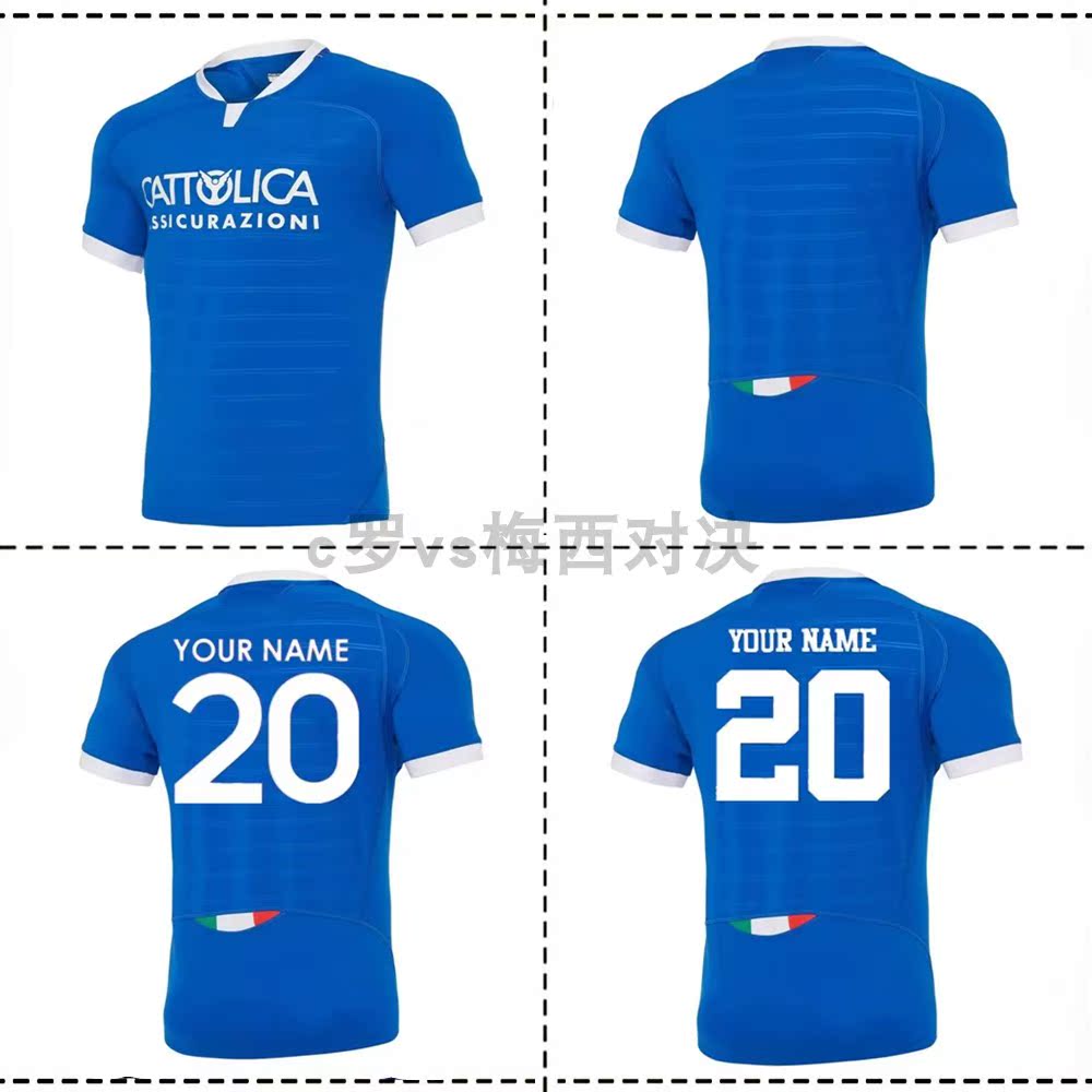 2020 ITALY HOME RUGBY JERSEY Italian national team home short-sleeved rugby jersey