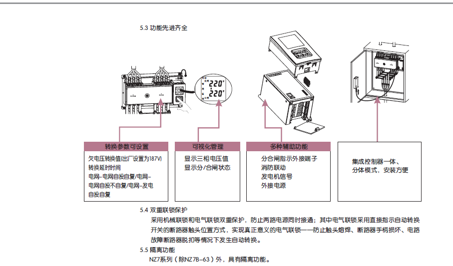Сетевой адаптер 正品正泰智能型 双电源自动转换开关 nz7-400h/4a 400a  配nm1 Chnt