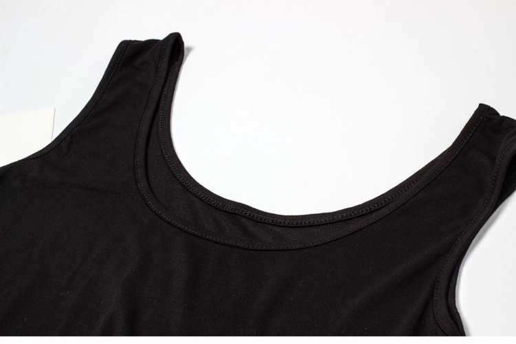 Đen ngắn vest cô gái bên trong đáy áo chống ánh sáng hình chữ U dày dây đeo vai sinh viên hoang dã dây đeo ống đầu shop thời trang nữ