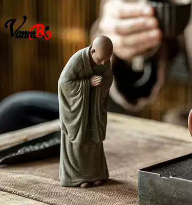 Light luxury handmade purple sand kung fu tea accessories can raise small monk tea pet small monk Zen tea ceremony creative ornaments