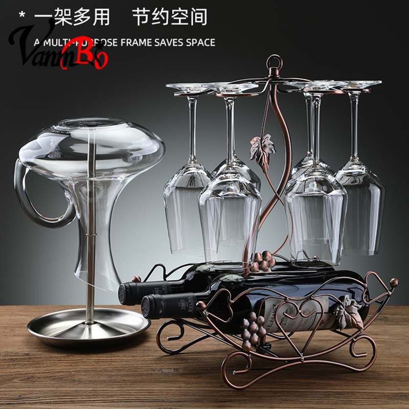Light Extravagant Red Wine Glass Suit Home Upscale Decanter Crystal Eurostyle High Foot Cup Creative Unleaded Glass Wine