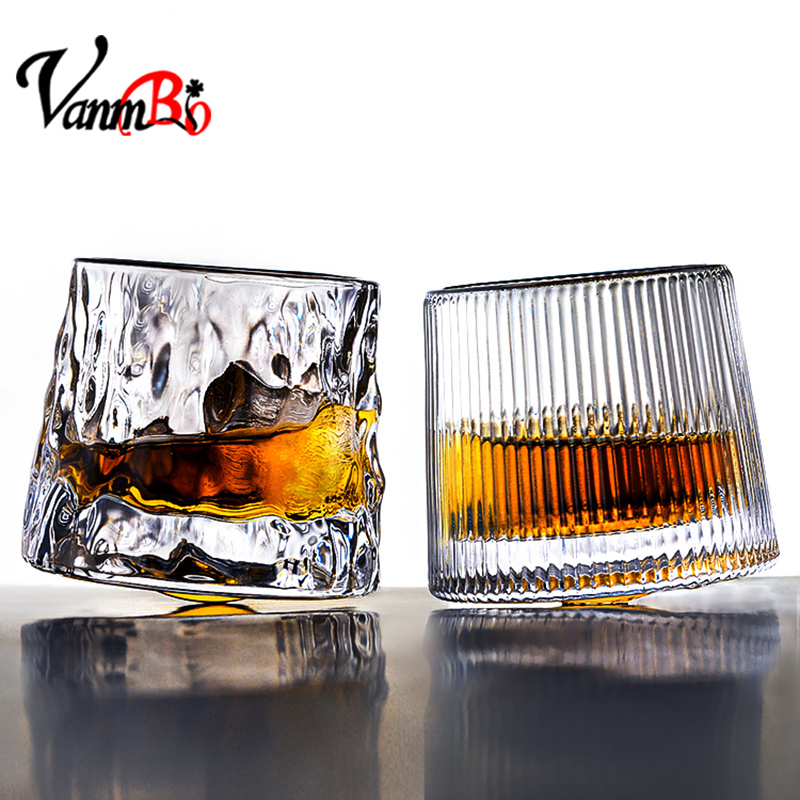Light luxury whisky home crystal glass foreign wine glass Japanese-style rotating tumbler decanter beer glass wine set