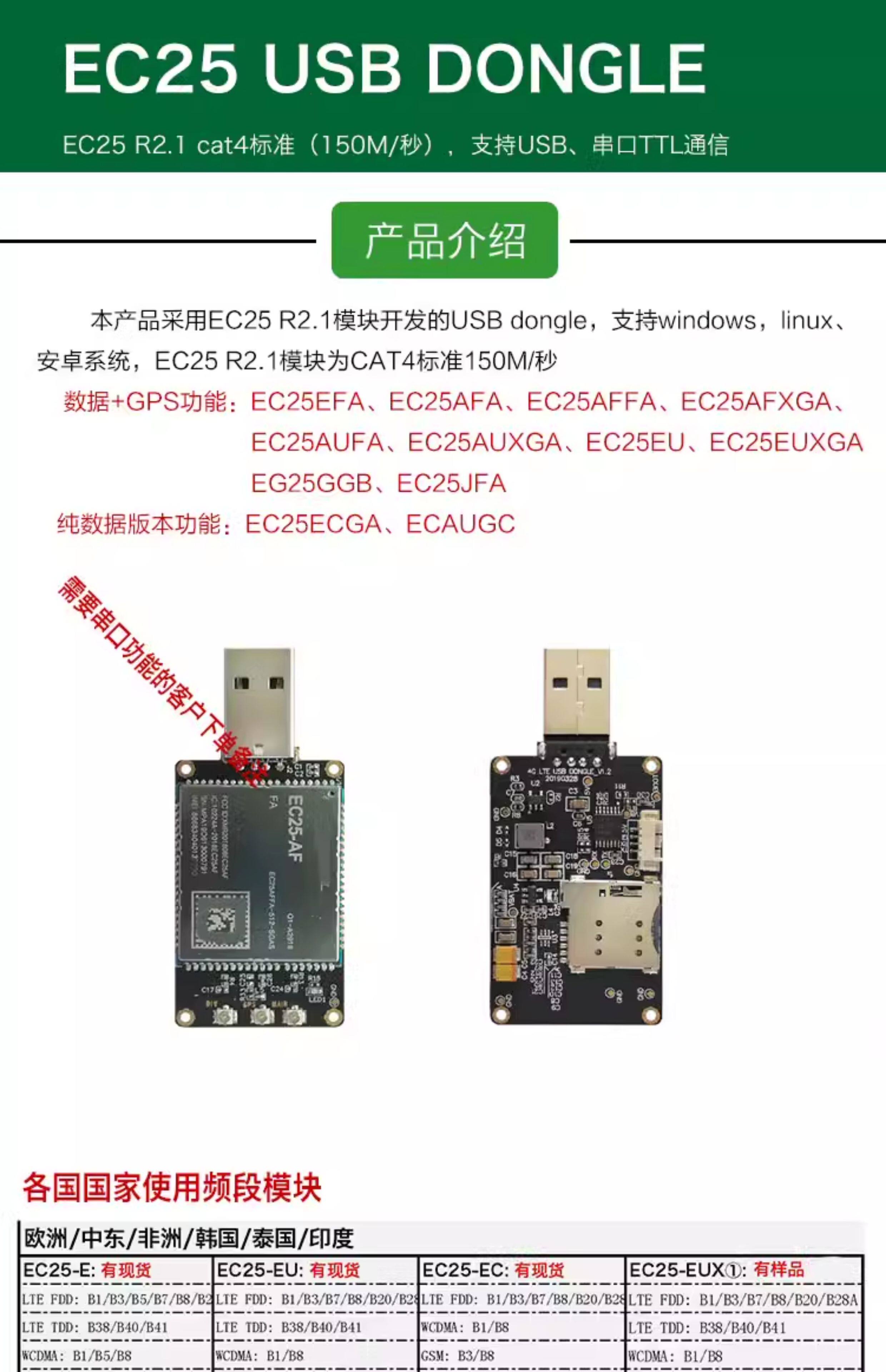 4G LTE USB Dongle with Serial TTL & EC25-G Module - Product image 6