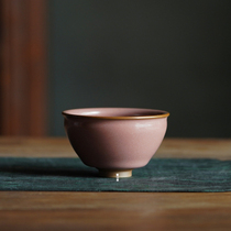 Zhenshantang Jingdezhen Ru Kiln open piece master cup single large teacup tea cup gift box exquisite tea set