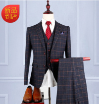 Tailored mens slim suit suit suit suit mens Korean formal business mens New