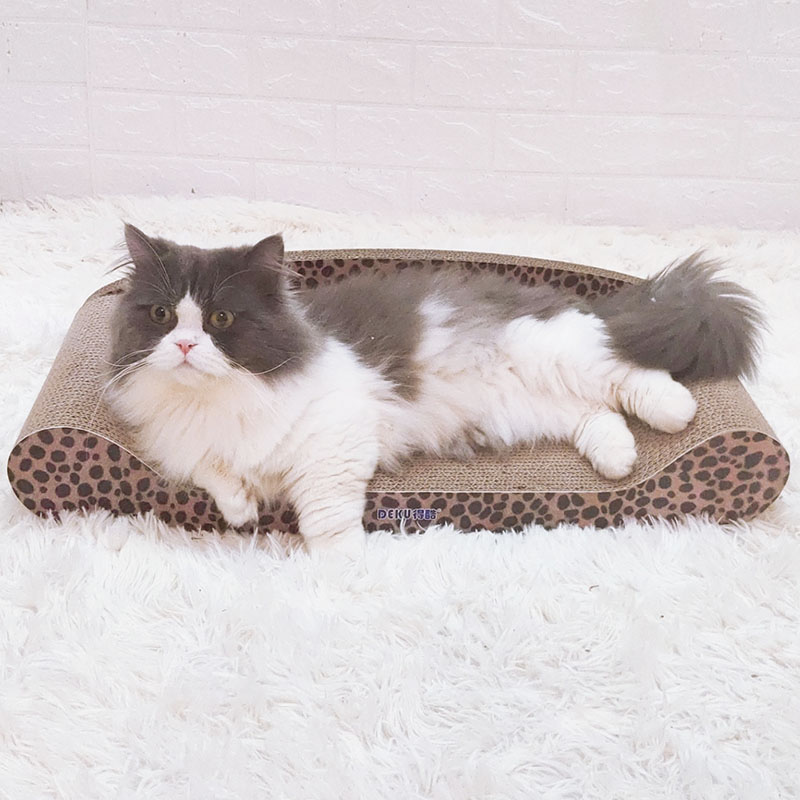 Corrugated Cat Scratch Board Large BAO WEN Sofa Pet Cat Nest Toy Grinding Paw Sleeping to Send Bell Dangball Catnip