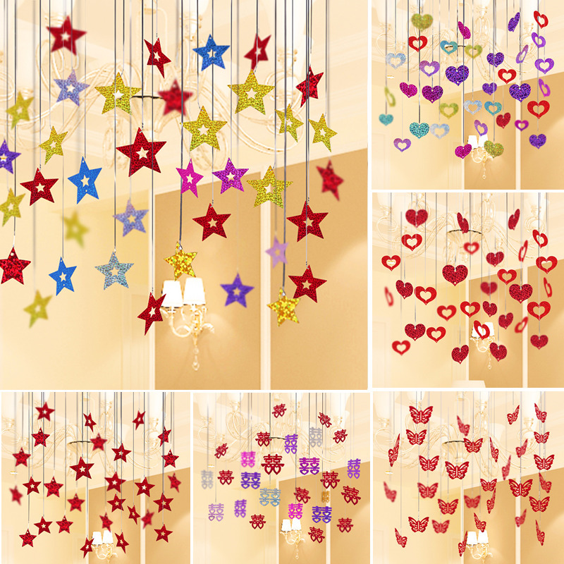 Creative romantic balloon rain silk sequin pendant accessories props Wedding supplies Balloon wedding room decoration decoration