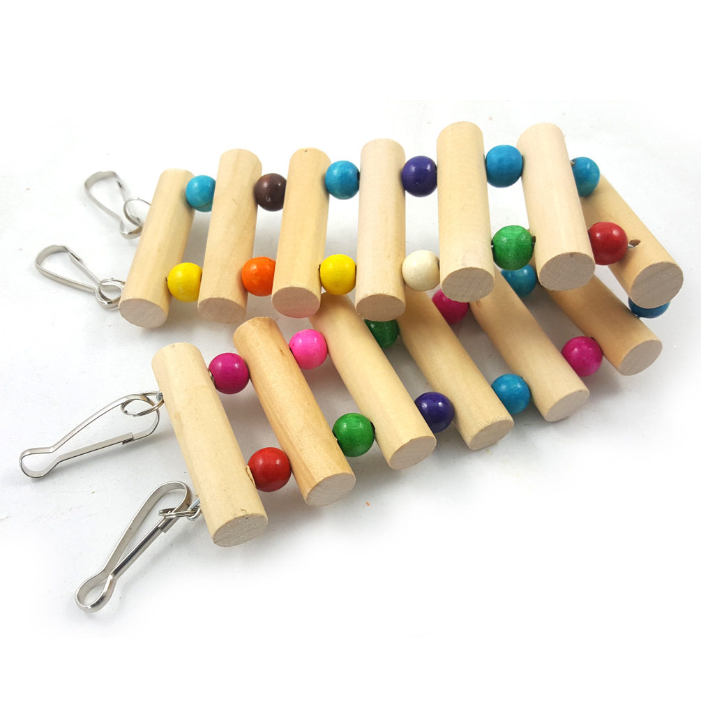 Parrot Bird Cage Toy Soft Bridge Cableway Hamster Suspension Bridge Honey Glider Soft Bridge Biting Toy Bird Toy Swing