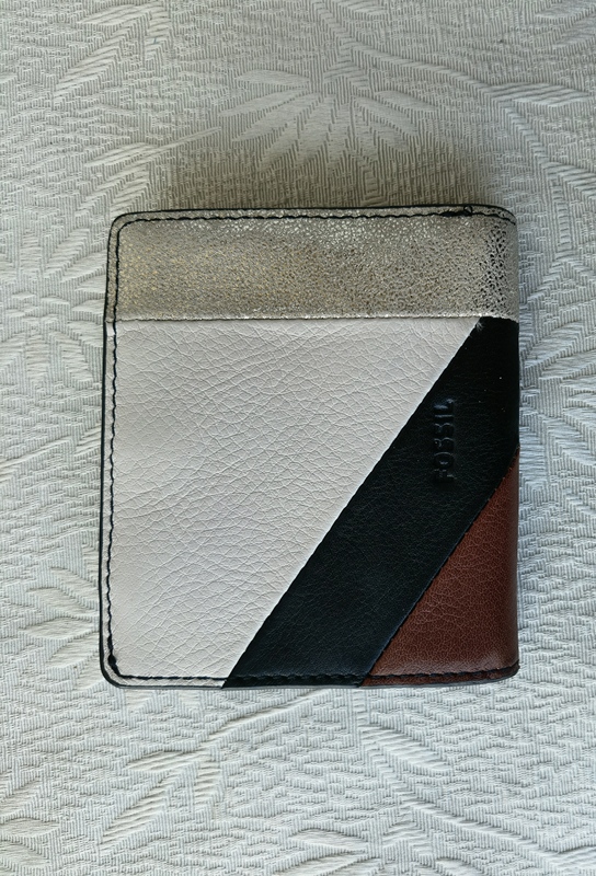 Fossil 80% off Short Cowhide Small Wallet Women's Wallet Card Holder Color Matching