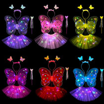 Little Girl Butterfly Luminous Toy Flowers Fairy Festival Gift children Magic Wonderland Princess Gift Gift Wings Suit