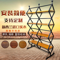 American wrought iron vintage nostalgic clothing store window screen display stand floor partition personalized fashion folding decoration
