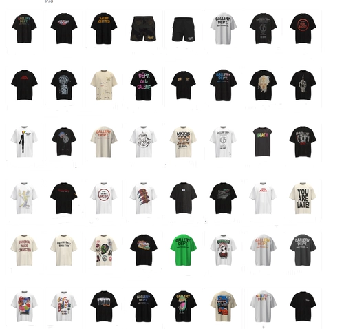 Европейский и американский бренд Tide Classic High Street Dept Dept делает старую ручную руку граффити, напечатанные, короткие тройники