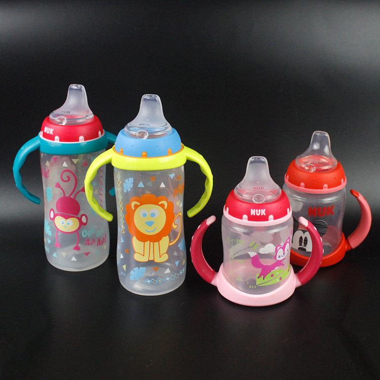 Delivery straw with handle NUK school drinking cup 300ml baby anti-leakage silicone duckbill cup baby 150 training water glass