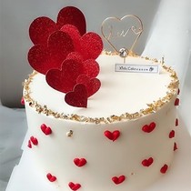 520 Valentines Day Cake Decoration Plugin Heart-shaped Jack Red Love Card Lovers Sue White Festival Party Dress Up