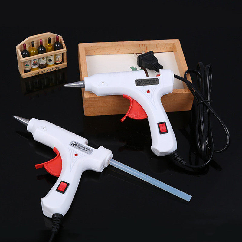 20W capacitive glue gun high strength adhesive force manual home hot melt adhesive stick cake decoration bottom-to-pile pendulum-piece plug-in-Taobao