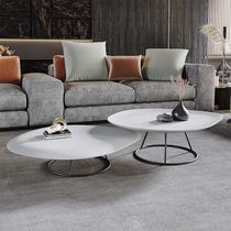 Personality tea table Nordic wind light extravagant tea table minimalist modern small family type mesh red oval rugged and retractable tea table