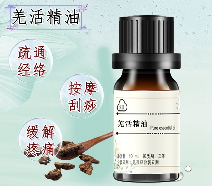 天然植物羌活精油10ml药油按摩推背疏通经络刮痧缓解疼痛出风除湿
