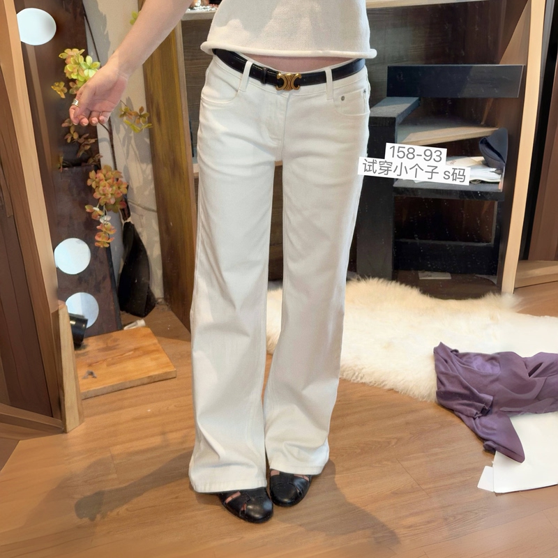 Miki.815 Vy Denim Jeans Soft Denim Comfortable Low-Waist Original Color Straight-Leg Pants Denim Long Pants That Make Legs Look Straight